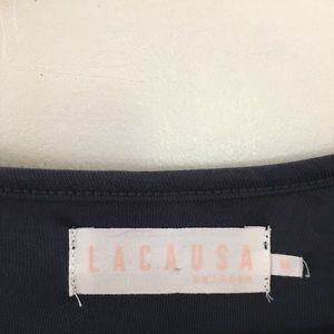 LACAUSA long sleeve crew neck tee